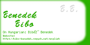 benedek bibo business card